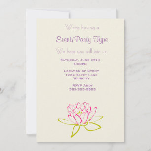 Invitación Fiesta Lotus Flower / Water Lily
