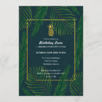 Fiesta Luau de cumpleaños de piña tropical