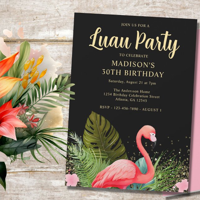 Invitación Fiesta Luau de los 30 Años de Oro Negro (Subido por el creador)