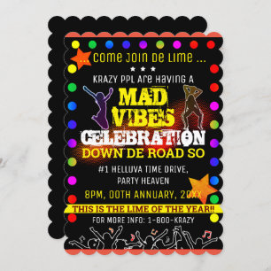 INVITACIÓN FIESTA MAD VIBES