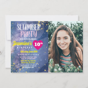 Invitación Fiesta maderero Cumpleaños Tie Dye Fun Foto