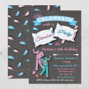 Invitación Fiesta maderero Pillow Fiebre Dormir sobre fiesta 