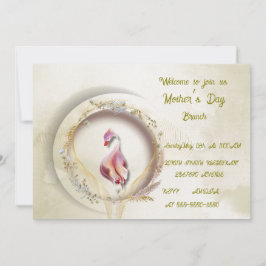 Invitación Fiesta MADRE moda de cisnes