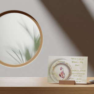 Invitación Fiesta MADRE moda de cisnes