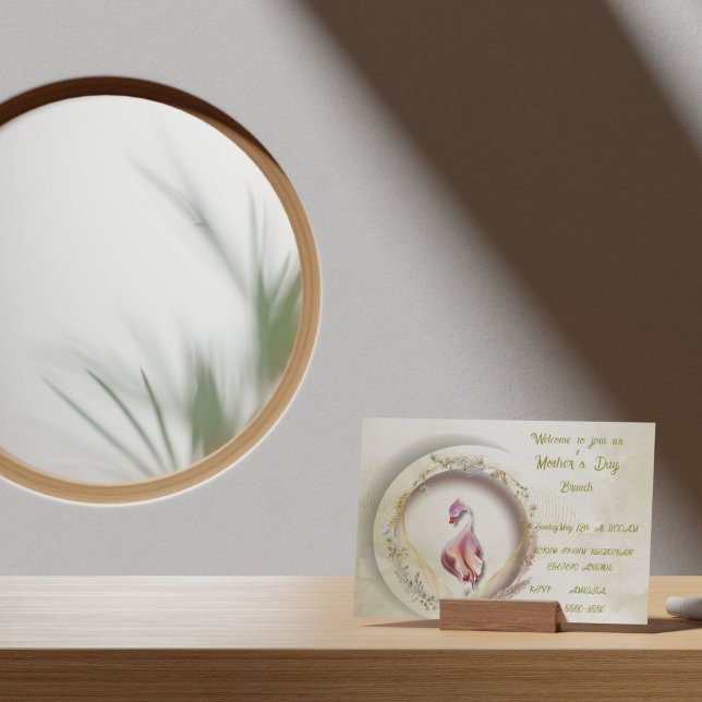 Invitación Fiesta MADRE moda de cisnes (Subido por el creador)