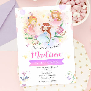 Invitación Fiesta Mágica de Cumpleaños del Jardín Encantado d