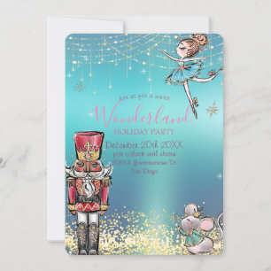 Invitación Fiesta mágica de vacaciones de invierno Cascanuece