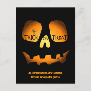 Invitación Fiesta malvado de Halloween de la linterna de Jack