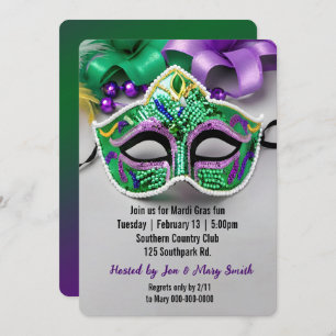 Invitación Fiesta Mardi Gras