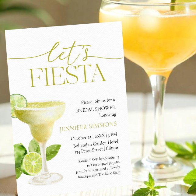 Invitación Fiesta | Margarita Cocktail Bridal Shower (Subido por el creador)