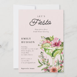 Invitación Fiesta Margarita, ducha nupcial floral