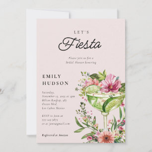 Invitación Fiesta Margarita, ducha nupcial floral