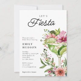 Invitación Fiesta Margarita, ducha nupcial floral