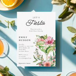 Invitación Fiesta Margarita, ducha nupcial floral