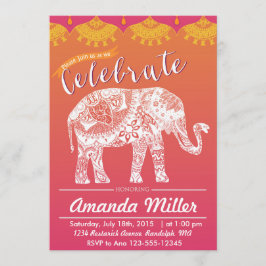 Invitación Fiesta marroquí - Inspiración india - Tema indio