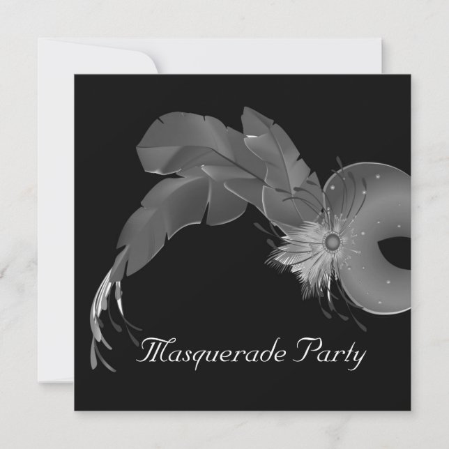 Invitación fiesta Masquarade (Anverso)