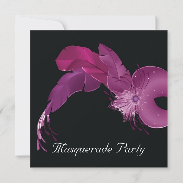 Invitación fiesta Masquarade (Anverso)