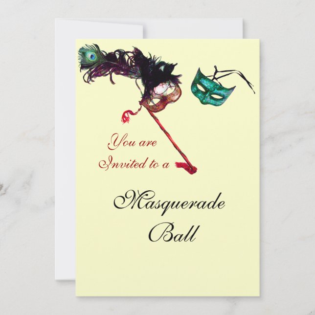INVITACIÓN FIESTA MASQUERADE (Anverso)
