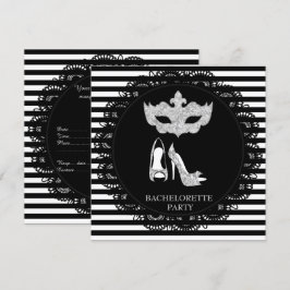 Invitación Fiesta MASQUERADE DE LA BANDA NEGRA BACHELORETTE