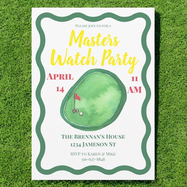 Invitación Fiesta Masters Golf Watch (Subido por el creador)