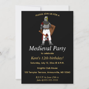 Invitación Fiesta medieval editable