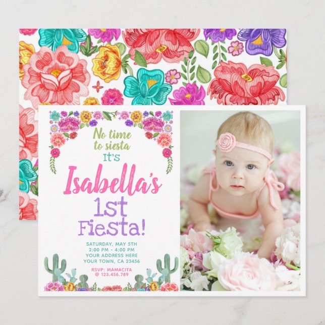 Invitación Fiesta mexicana (Anverso / Reverso)