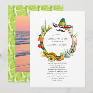 Invitación Fiesta mexicana acuarela celebración de la vida