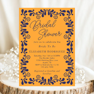 Invitación Fiesta Mexicana Amarillo Azul Talavera Despedida d