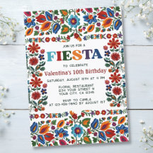 Fiesta Mexicana Arte Folclórico Embroidery Floral