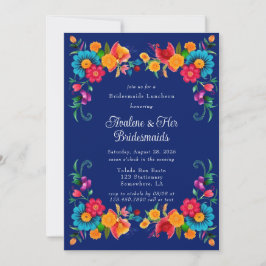 Invitación Fiesta mexicana azul colorida Bridesmaids Luncheon