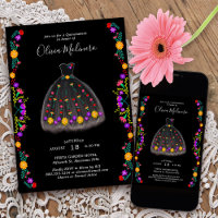Fiesta Mexicana Carro Negro Vestido Quinceanera