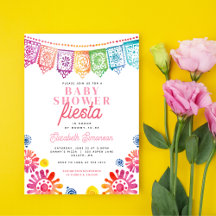 Fiesta Mexicana Colorida de Baby Shower Rosa