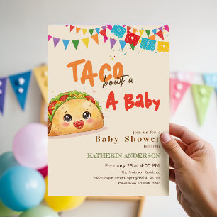 Invitación Fiesta Mexicana Colorida Taco Bout una Fiesta de B