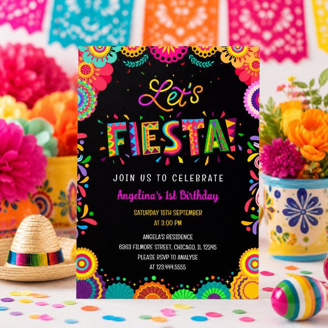 Invitación Fiesta Mexicana de Cumpleaños Colorida (Subido por el creador)