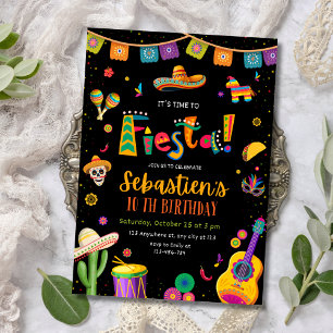 Invitación Fiesta Mexicana de Cumpleaños, Fiesta de Cinco De 