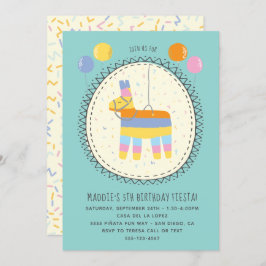 Invitación Fiesta Mexicana de Fiesta de Piñata dibujada a man