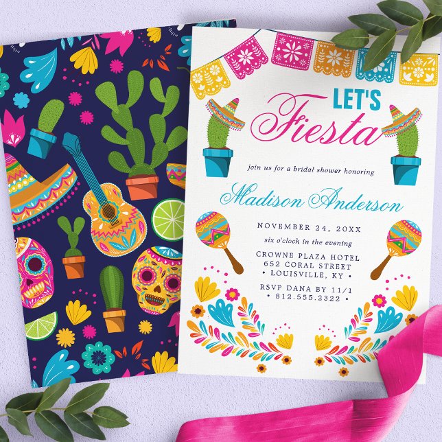 Invitación Fiesta Mexicana de Flores de Cactus Despedida de S (Subido por el creador)