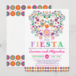Invitación Fiesta Mexicana de Flores para Novia y Amigas y Am