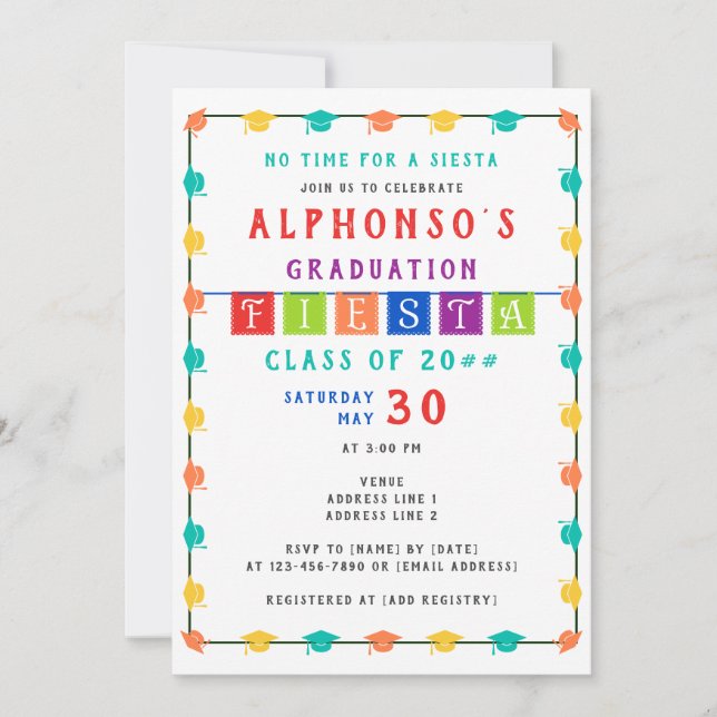 Invitación Fiesta Mexicana de Graduación 2024 (Anverso)