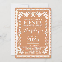 Invitación Fiesta mexicana de graduación Papel Picado 2025