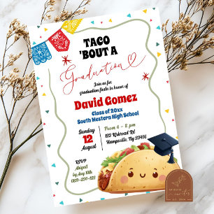 Invitación Fiesta Mexicana de Graduación Taco Bout