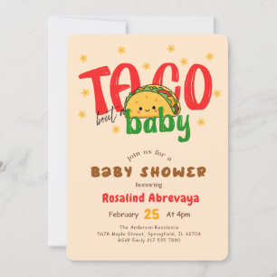 Invitación Fiesta Mexicana de Pastel: Un Baby Shower de Taco