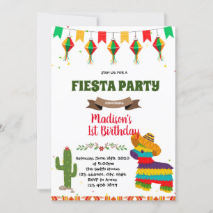 Invitación Fiesta mexicana de San pinata