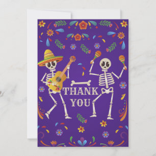 Invitación Fiesta mexicana del Cinco de Mayo calavera Gracias