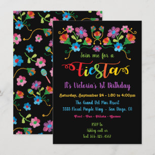 Invitación Fiesta Mexicana Fiesta Cumpleaños Fiesta con borda