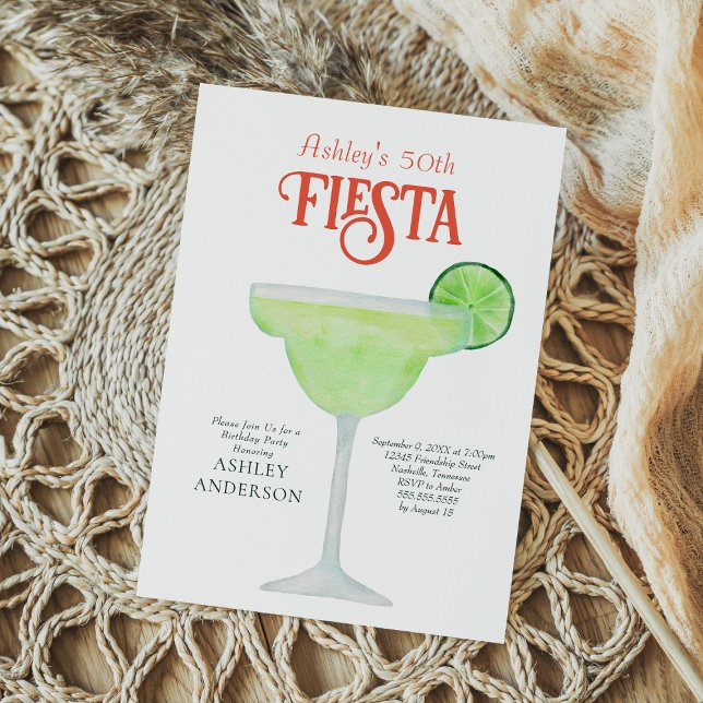 Invitación Fiesta mexicana Margarita Cocktail Birday Party (Subido por el creador)