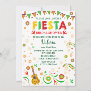 Invitación fiesta mexicana novia Shower Cinco de Mayo