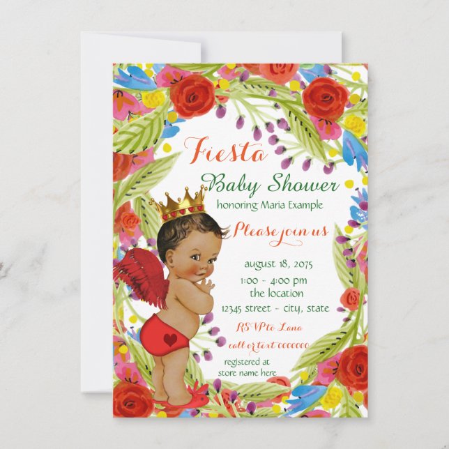 Invitación Fiesta Mexicana para Baby Shower (Anverso)