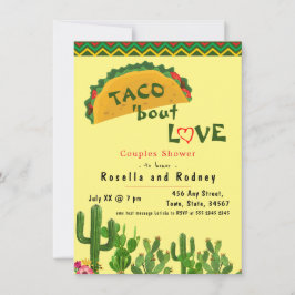 Invitación Fiesta mexicana 💃 parejas duchan taco sobre amor