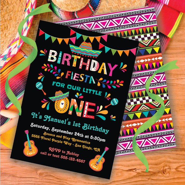 Invitación Fiesta mexicana pequeña Un primer cumpleaños (Subido por el creador)